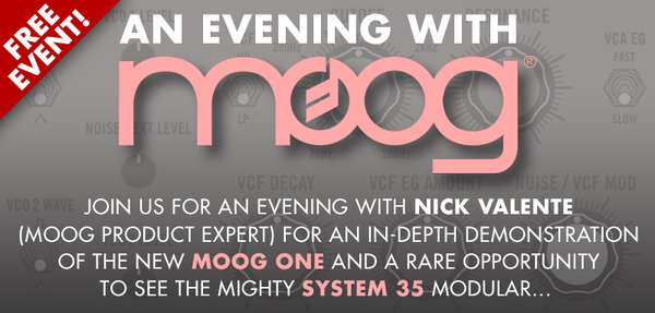 An evening with Moog at KMR Audio