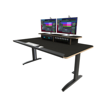 Analog Rack Desk Soundz Fishy Classic 6 Desk with Rack Riser Matt black/Walnut – KMR Audio