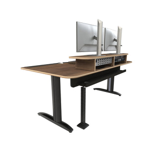 Soundz Fishy Classic 6 Desk with Rack Riser Matt black/Walnut