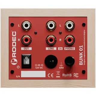 RODEC BUNK 01 Phono preamp - Pine / Red