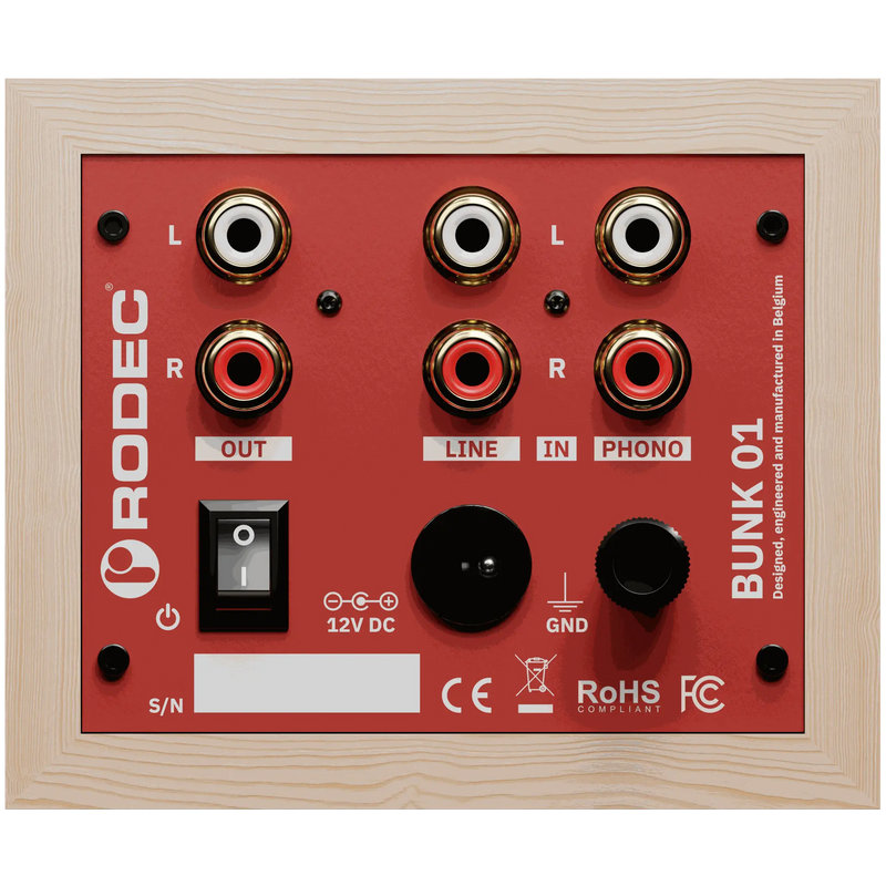 RODEC BUNK 01 Phono preamp - Pine / Red
