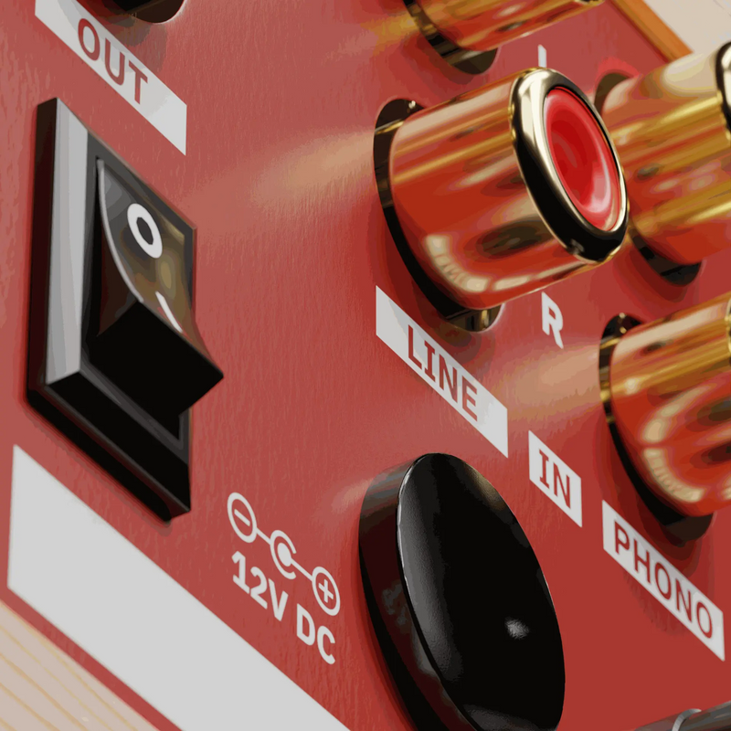 RODEC BUNK 01 Phono preamp - Pine / Red