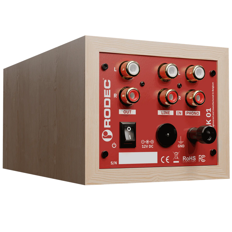 RODEC BUNK 01 Phono preamp - Pine / Red