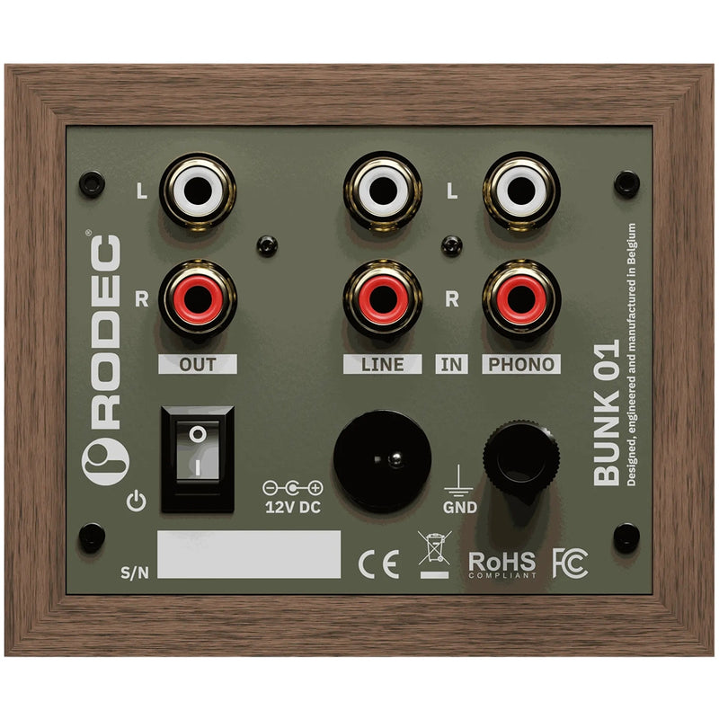 RODEC BUNK 01 Phono preamp - Walnut / Green