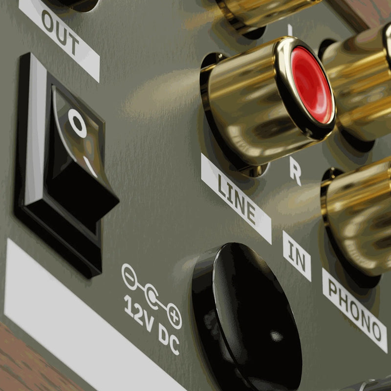 RODEC BUNK 01 Phono preamp - Walnut / Green