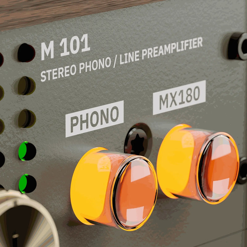RODEC BUNK 01 Phono preamp - Walnut / Green