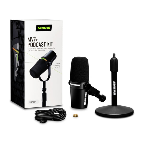 【新品未開封】SHURE MV7+-K-BNDL-J ポッドキャストマイクロホン shure-mv7plus-k-bndl-