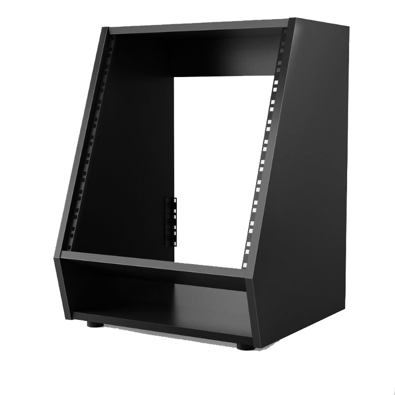 StudioRacks 12U SA Angled Rack - black melamine finish – KMR Audio