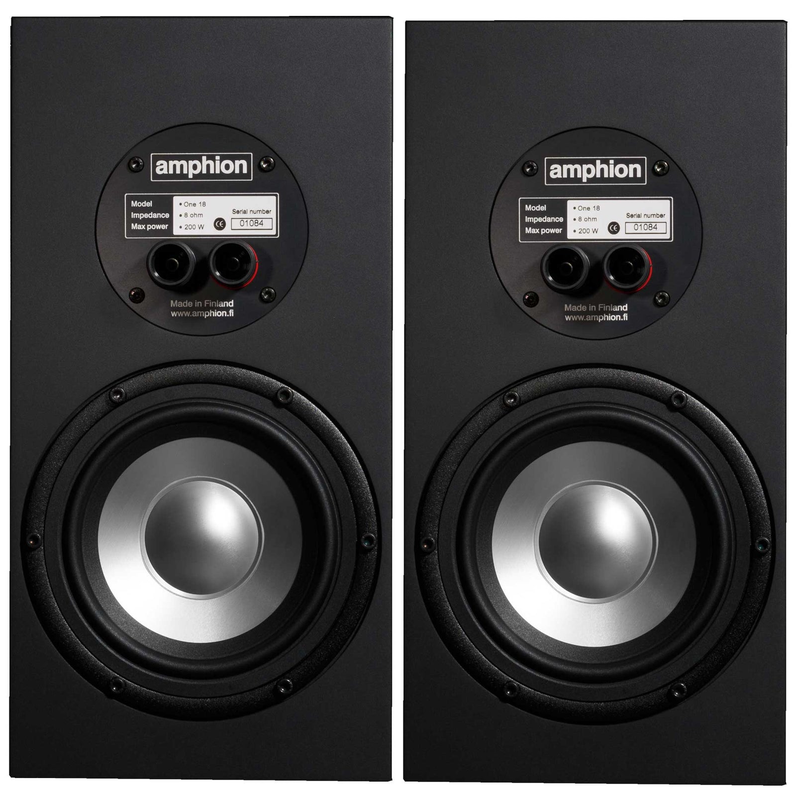 AMPHION One18ペア＋Amp100 Mono Amphion One18 Passive Studio Monitors | FrontEndAudio.com
