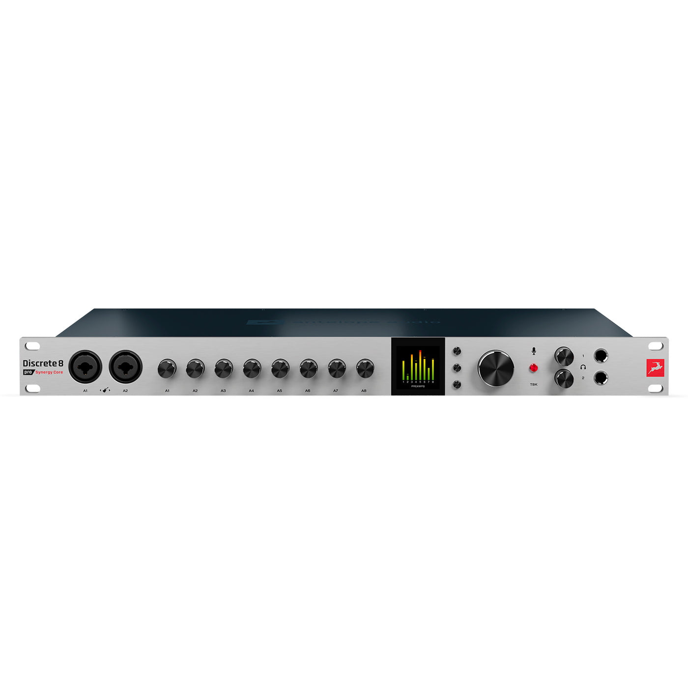 Antelope Audio Discrete 8 Synergy Core Thunderbolt & USB Audio Interface -  Multichannel Rackmount Microphone Preamp Recording for Vocals, Streaming 