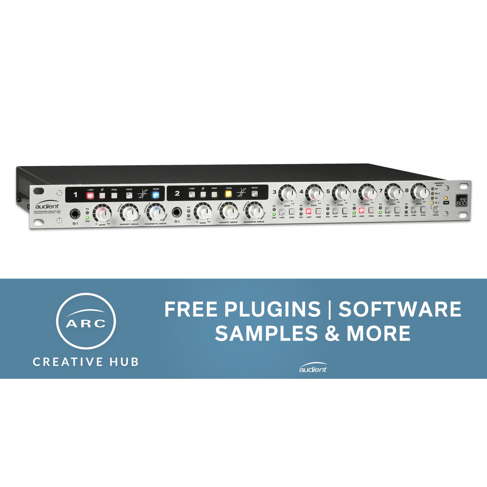 Audient ASP800 生産終了 8ch マイクプリアンプ 完動 Audient ASP800 8-channel Mic Preamp | KMR Audio