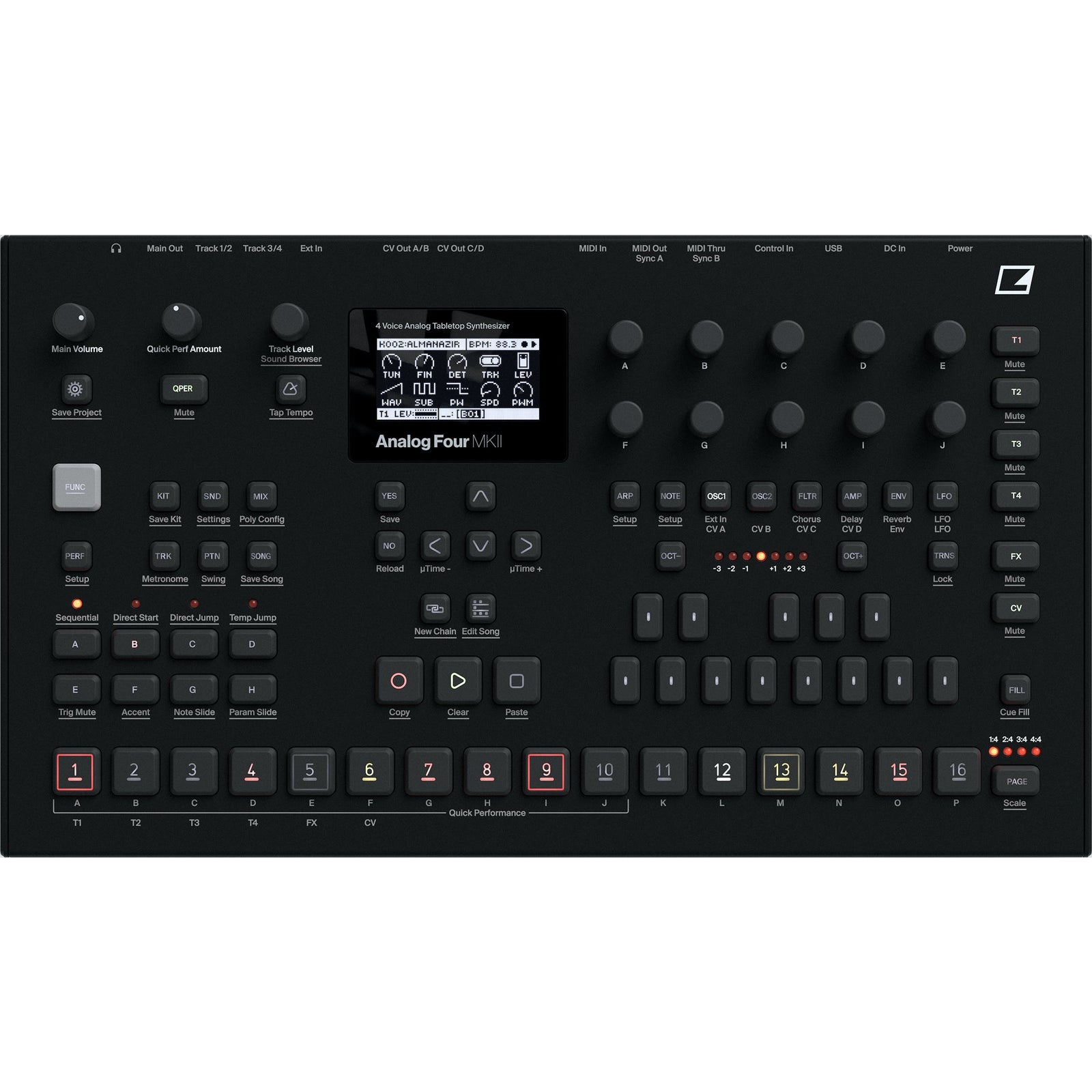 Elektron Analog Four MKII Analogue Synthesizer – KMR Audio