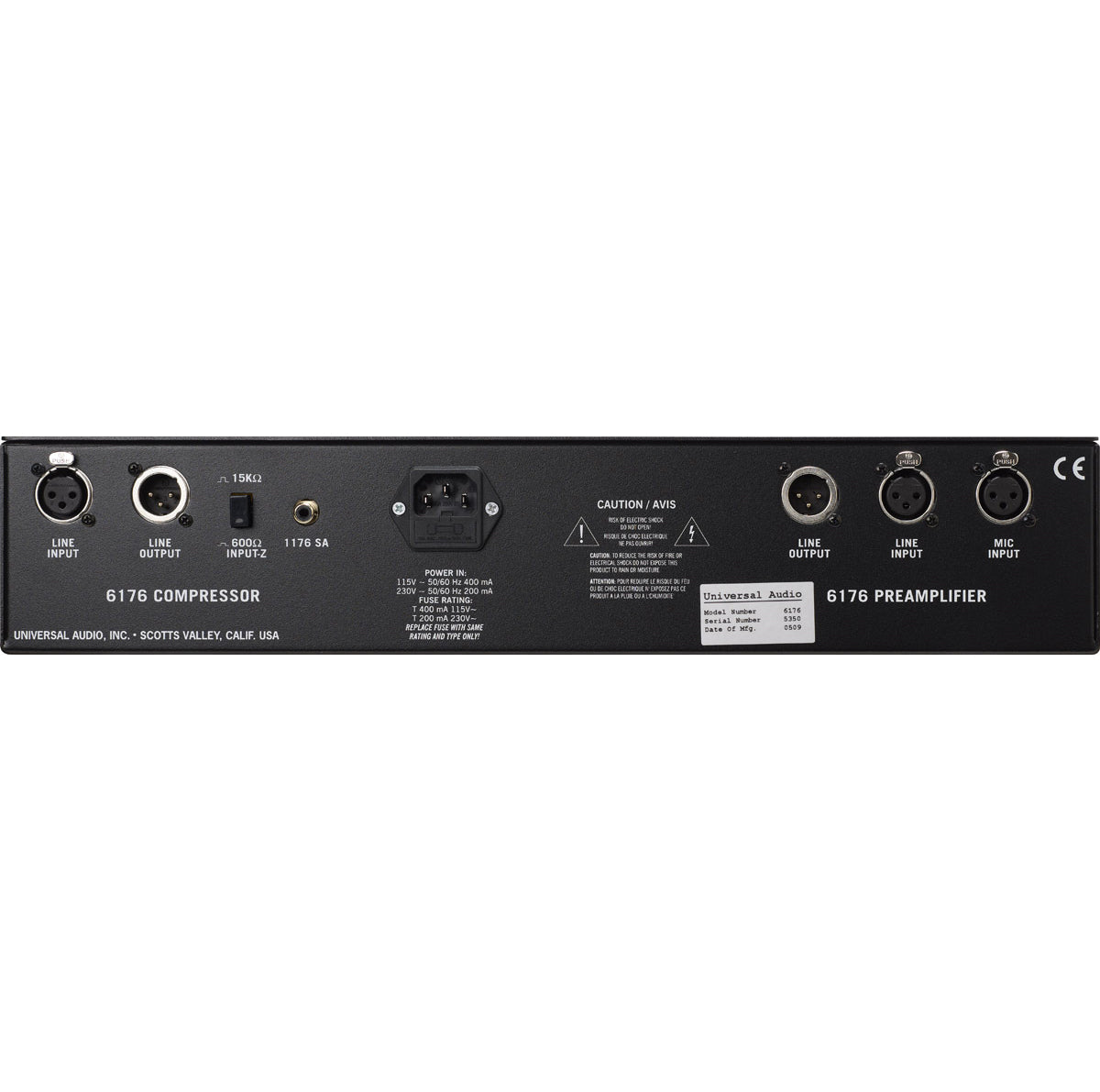 配信機器・PA機器・レコーディング機器 Naga Universal Audio 6176 UNIVERSAL AUDIO 6176 Vintage Channel Strip ユニバーサルオーディオ
