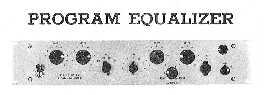 Pultec EQP1A3 Old advert